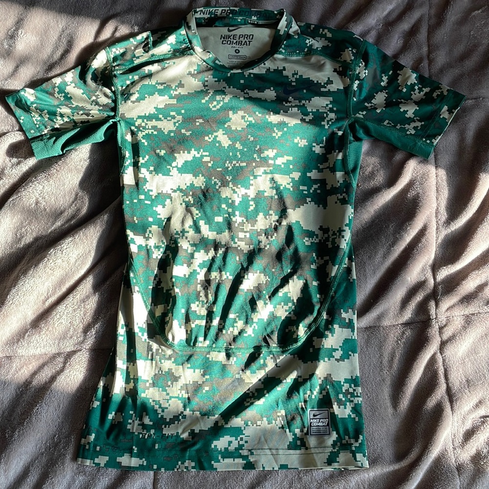 Nike digital camo pro combat dri-fit short sleeve t-shirt